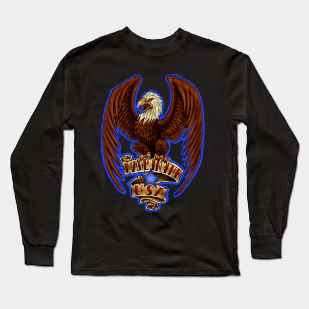 American Eagle Made in the USA Patriot Long Sleeve T-Shirt by Redemption Tshirt Co.